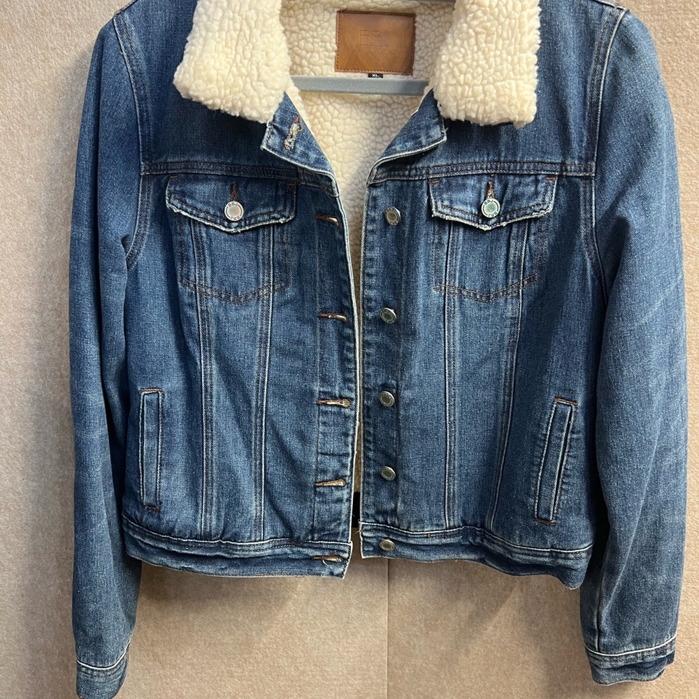 Denim Sherpa-Lined Jacket